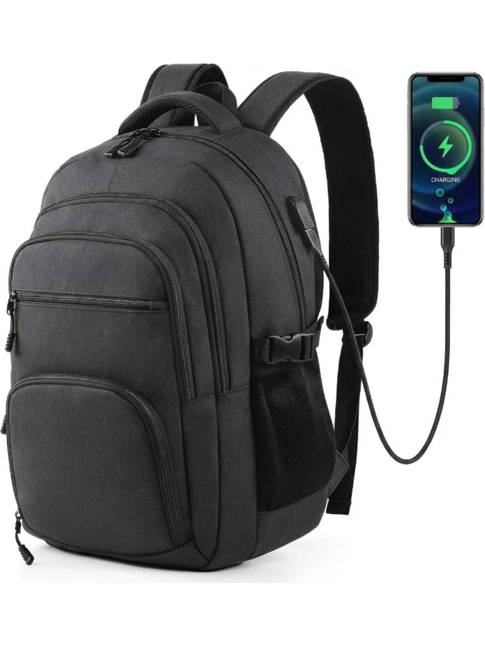 Stylish Large Laptop Backpack for Business Travel, Fits 16